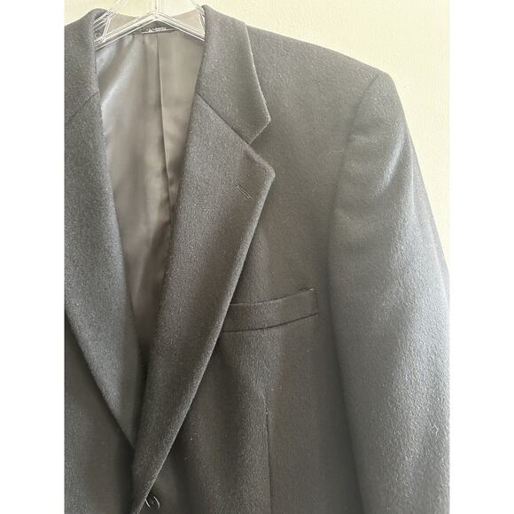 Bernhard Altmann Courture 100% Cashmere Blazer Jacket Black Size 46L Vintage - Picture 4 of 16